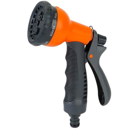 Garden Hose Nozzle Water Spray Gun 8 Adjustable Patterns by DailySale