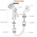 Garden Hose Nozzle Water Spray Gun 8 Adjustable Patterns by DailySale
