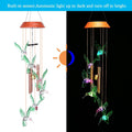Garden Patio Yard Waterproof Solar Hummingbird Wind Chimes by DailySale