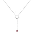 Garnet Drop Necklace by Fine Color Jewels