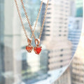 Garnet Heart Necklace by Fine Color Jewels