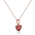 Garnet Heart Necklace by Fine Color Jewels