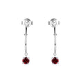 Garnet Open Hoop Earrings by Fine Color Jewels