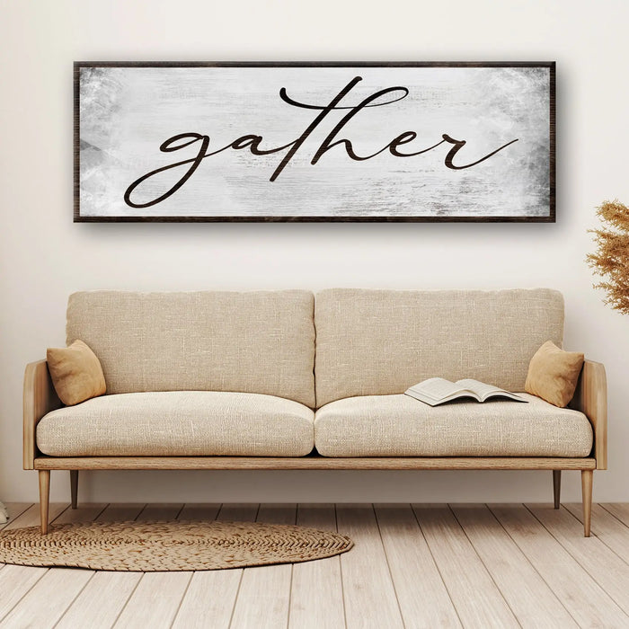 Gather Grunge Sign by Tailored Canvases