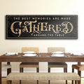 Gathered Around Table Sign by Tailored Canvases