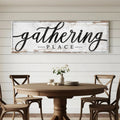 Gathering Place Kitchen Sign Decor | Dining Room Canvas Wall Art | Thanksgiving Sign Wall Art | Kitchen Wall Decor | Living Room Wall Decor by Tailored Canvases