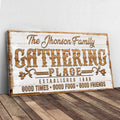 Gathering Place Personalized Sign II by Tailored Canvases