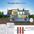 GazingSure Advanced Wireless Doorbell Kit with Two Plug-in Chimes & 1500ft Range by DailySale