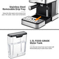 Geek Chef Espresso Machine Coffee with Milk Frother Steam Wand by DailySale