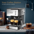 Geek Chef Espresso Machine Coffee with Milk Frother Steam Wand by DailySale