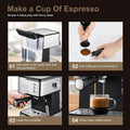 Geek Chef Espresso Machine Coffee with Milk Frother Steam Wand by DailySale