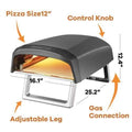 Geek Chef Outdoor Pizza Oven Pizza Grilling 12'' Portable Gas Oven by DailySale