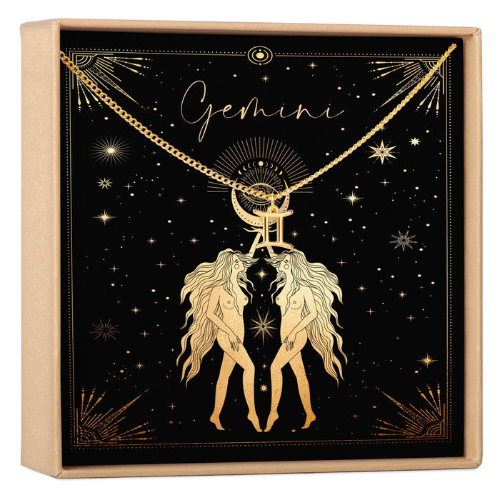 Gemini Zodiac Deity Necklace by Dear Ava
