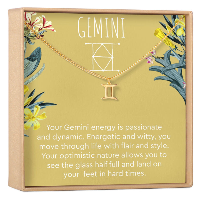 Gemini Zodiac Gift Necklace by Dear Ava