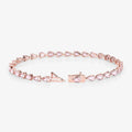 Genuine 10K Rose Gold Morganite Tennis Bracelet by Fine Color Jewels