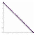 Genuine Amethyst Silver Tennis Bracelet by Fine Color Jewels