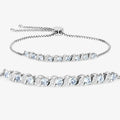 Genuine Aquamarine Bolo Bracelet by Fine Color Jewels