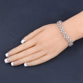 Genuine Aquamarine Tennis Bracelet by Fine Color Jewels