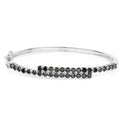 Genuine Black Bangle Diamond Bracelet by Fine Color Jewels