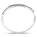 Genuine Black Bangle Diamond Bracelet by Fine Color Jewels