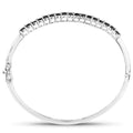 Genuine Black Diamond Bangle Bracelet by Fine Color Jewels