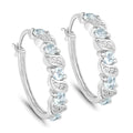 Genuine Blue Aquamarine Earrings by Fine Color Jewels