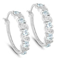 Genuine Blue Aquamarine Earrings by Fine Color Jewels