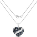 Genuine Blue Heart Sapphire Necklace by Fine Color Jewels