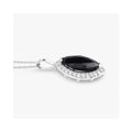 Genuine Blue Sapphire and Diamond Halo Pendant by Fine Color Jewels