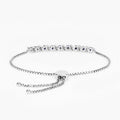 Genuine Blue Sapphire and White Topaz Bolo Bracelet by Fine Color Jewels