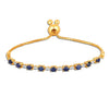 Genuine Blue Sapphire Diamond Bolo Bracelet