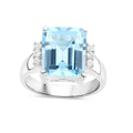 Genuine Blue Statement Topaz Ring by Fine Color Jewels