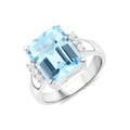 Genuine Blue Statement Topaz Ring by Fine Color Jewels