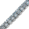 Genuine Blue Topaz Bracelet Silver by Fine Color Jewels