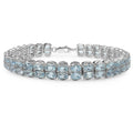 Genuine Blue Topaz Bracelet Silver by Fine Color Jewels