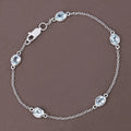 Genuine Blue Topaz By The Yard Bracelet by Fine Color Jewels
