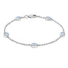 Genuine Blue Topaz By The Yard Bracelet