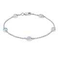 Genuine Blue Topaz By The Yard Bracelet by Fine Color Jewels