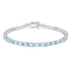 Genuine Blue Zircon Tennis Bracelet