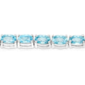 Genuine Blue Zircon Tennis Bracelet by Fine Color Jewels