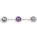 Genuine Charolite And Labradorite Strand Bracelet by Fine Color Jewels