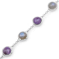 Genuine Charolite And Labradorite Strand Bracelet by Fine Color Jewels