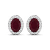 Genuine Diamond and Ruby Studs