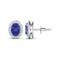 Genuine Diamond and Tanzanite Studs by Fine Color Jewels