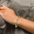 Genuine Emerald Diamond Bracelets 14K Yellow Gold by Fine Color Jewels