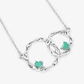 Genuine Emerald Infinity Pendant Necklace by Fine Color Jewels