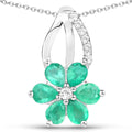 Genuine Emerald Jewelry Set by Fine Color Jewels