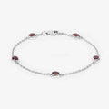 Genuine Garnet By The Yard Dainty Bracelet by Fine Color Jewels