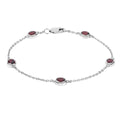 Genuine Garnet By The Yard Dainty Bracelet by Fine Color Jewels