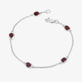Genuine Garnet By The Yard Dainty Bracelet by Fine Color Jewels